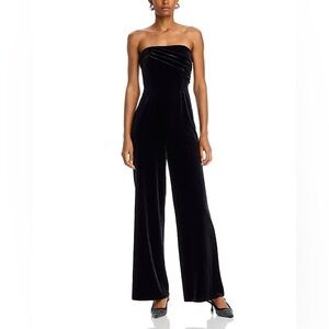 Steve Madden Women's Swanilda Velvet Wide-Leg Jumpsuit